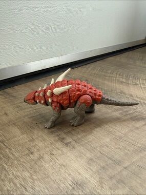 Mattel Red and Gray Ankylosaur Reptile Ornament